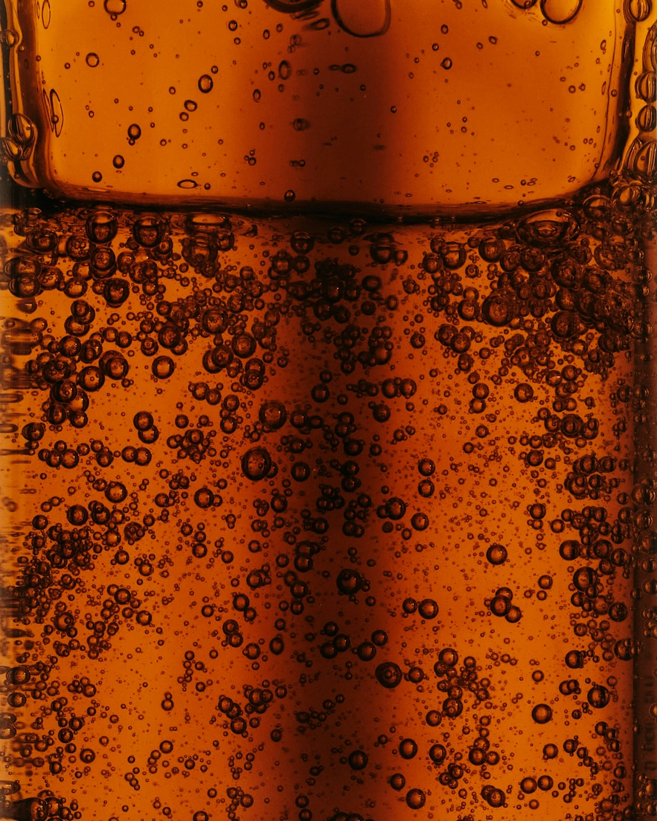 Warm amber bubbles